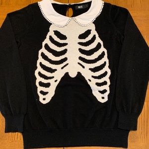 Skeleton Collared Sweater